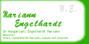 mariann engelhardt business card